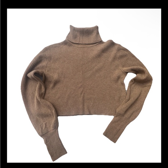 Reformation Luisa Crop Ribbed Turtleneck Sweater XS - Picture 1 of 7